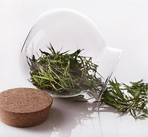 TOPWEL 500 Ml (17 Fl Oz) Round Clear Glass Favor Jar Storage Jar  with Cork Stopper - Image 2
